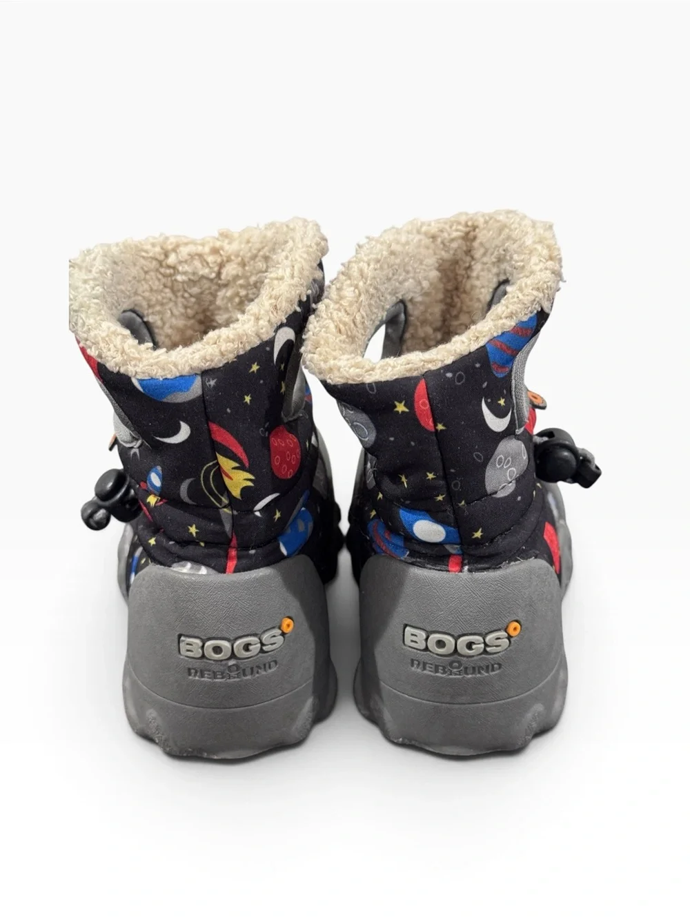 Kids BOGS Space-Print Winter Boots - Black/Gray
